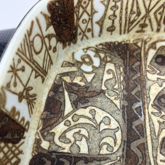 Vintage Nils Thorsson Royal Copenhagen Baca Series Shallow Dish Ceramic Faience~ - Picture 10 of 14
